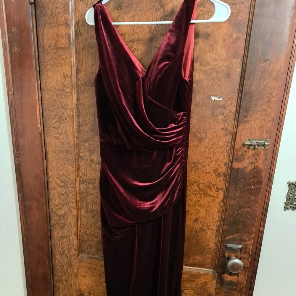 Revelry Dawson Velvet Dress - Burgundy